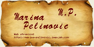 Marina Pelinović vizit kartica